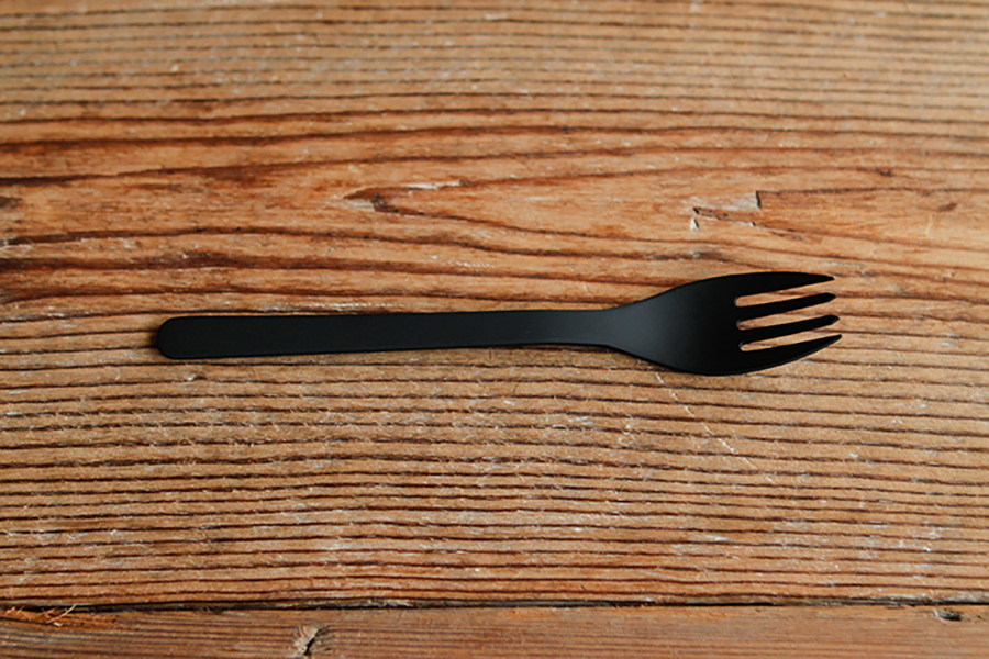 AIZAWA相澤工房-不鏽鋼W&B沙拉叉/黑