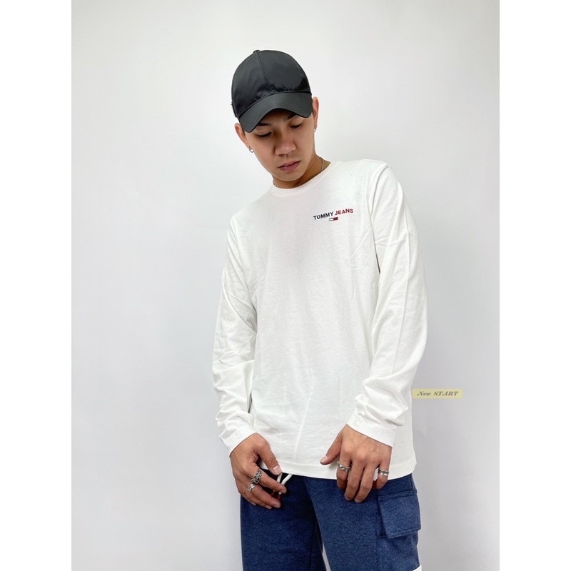 Tommy Jeans 側邊刺繡字母國旗 長袖T恤 長T