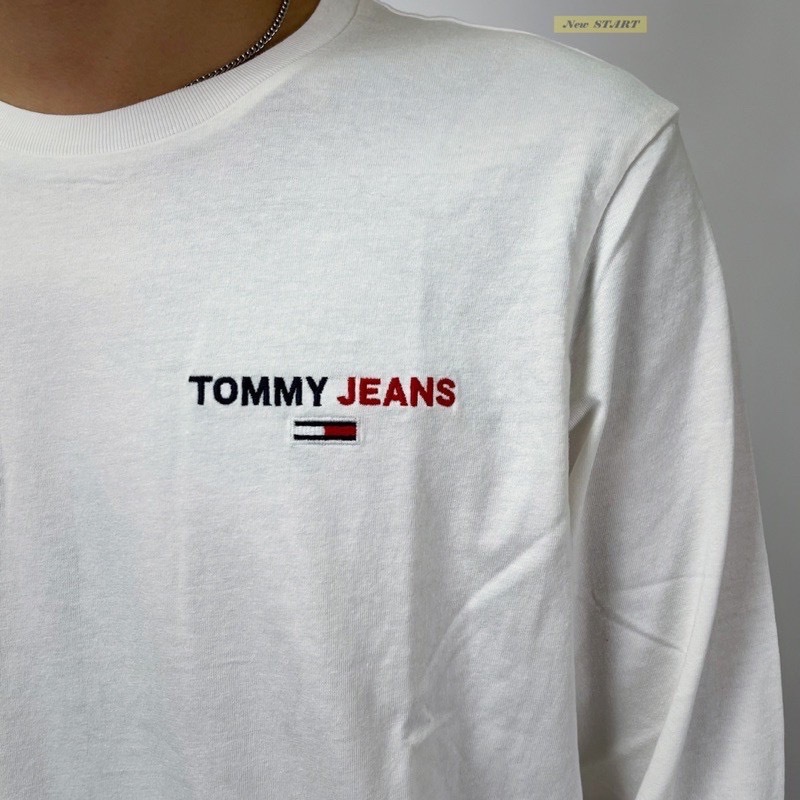 Tommy Jeans 側邊刺繡字母國旗 長袖T恤 長T