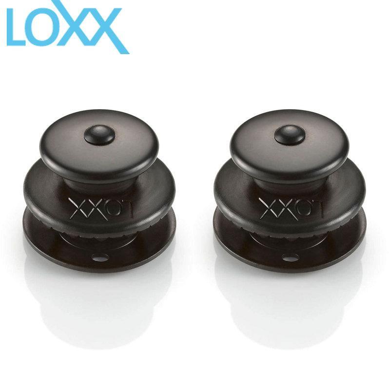 德製 LOXX E-XL-CHROME-BLK 黑色 鍍鉻 電吉他/貝士 安全背帶釦 加厚背帶款 公司貨