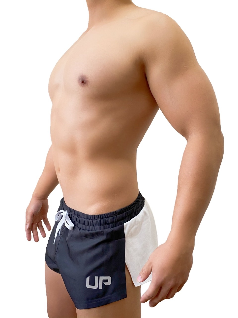 Flash UP Track Shorts 超短運動褲 炭灰色/白色