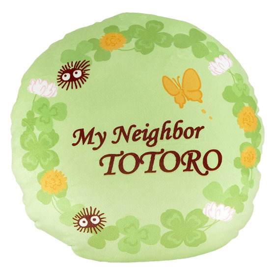 靠墊 龍貓 四葉草和花朵