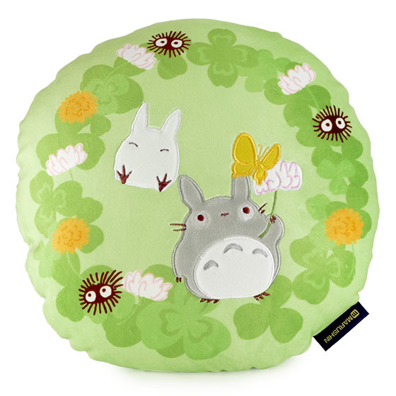 靠墊 龍貓 四葉草和花朵