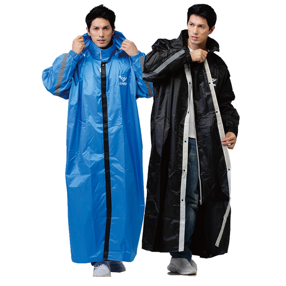JUMP 樂扣系列=三重防水前開一件式風雨衣(加大尺寸)5XL