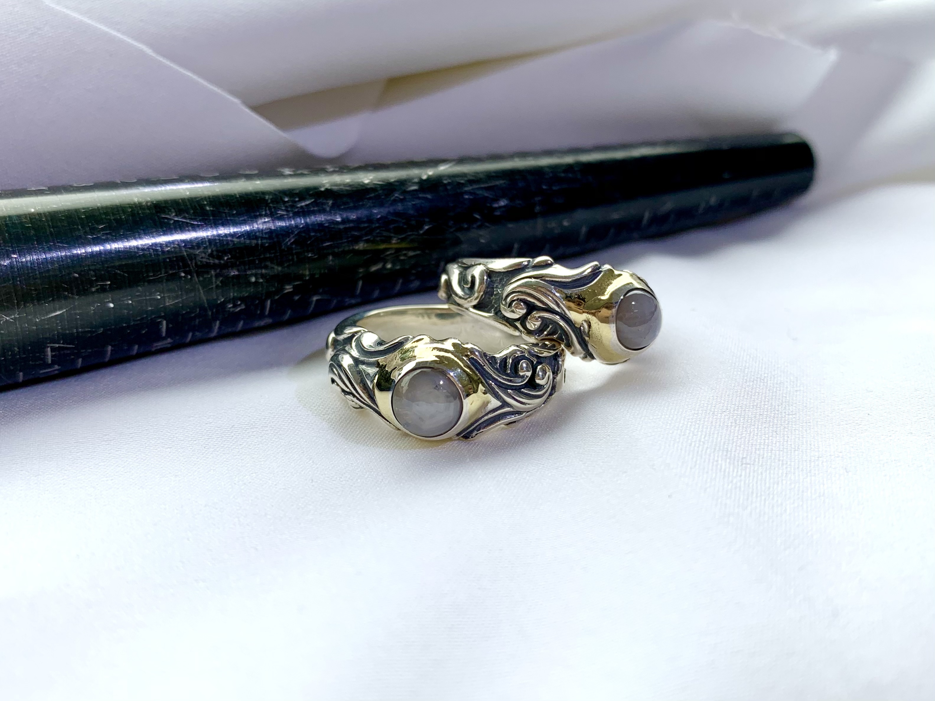 R440BWC 8MM 星光藍寶石戒指