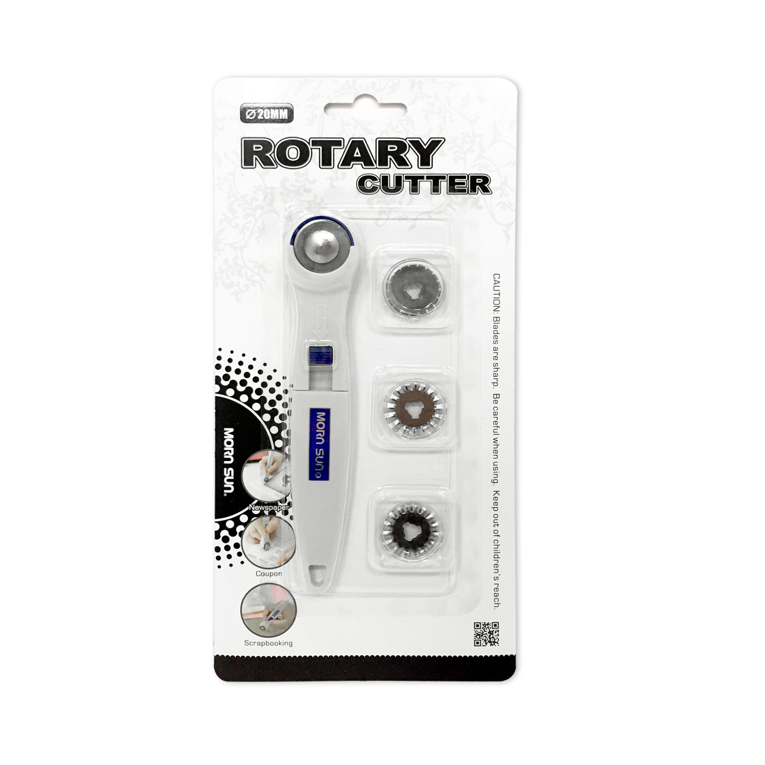 【20mm事務型自動圓刀】一把多用 可替換花邊刀片(直線+虛線+波浪+鋸齒) 折價券虛線切割