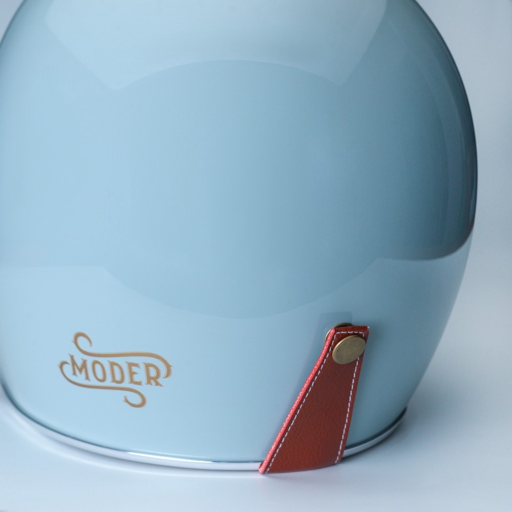 MODER MORENDI 素色 亮光淺灰綠 3/4罩 復古帽