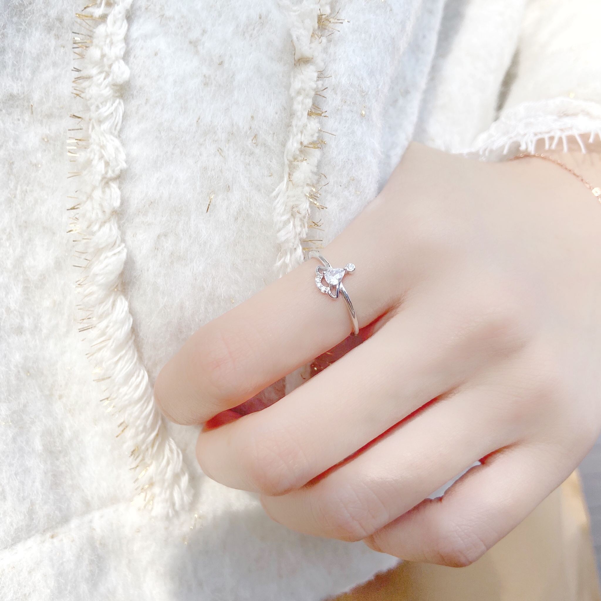 | 925純銀・ 玫瑰金 |  禮服戒指 | RI0223 |