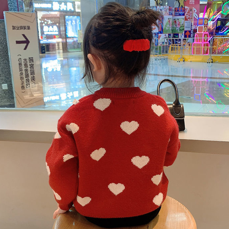 現貨 130cm 滿版愛心針織上衣