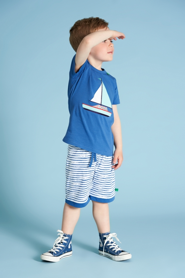 〖 Fred's World 〗藍色條紋抽繩短褲