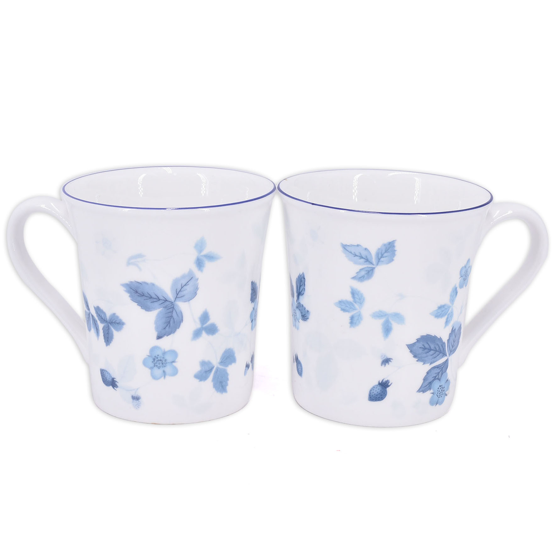 WEDGWOOD 藍草莓骨瓷馬克對杯399900017625 再生工場YR2101 02