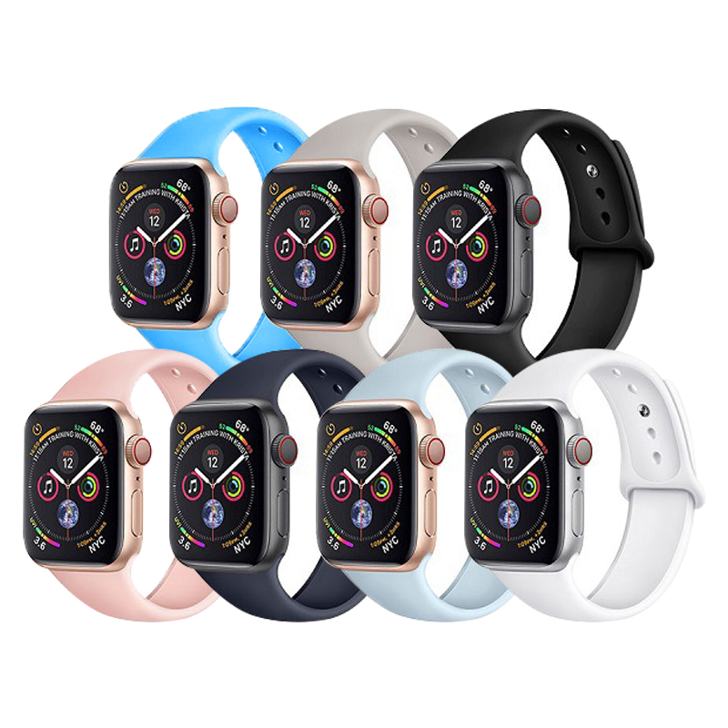 【Apple Watch】運動矽膠炫彩錶帶