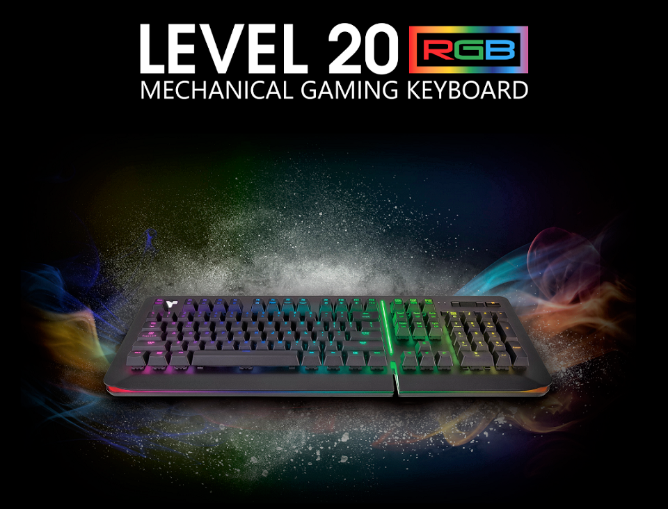 米特3C數位–曜越 Level 20 RGB 雷蛇軸電競鍵盤/KB-LVT-RGBRUS-01