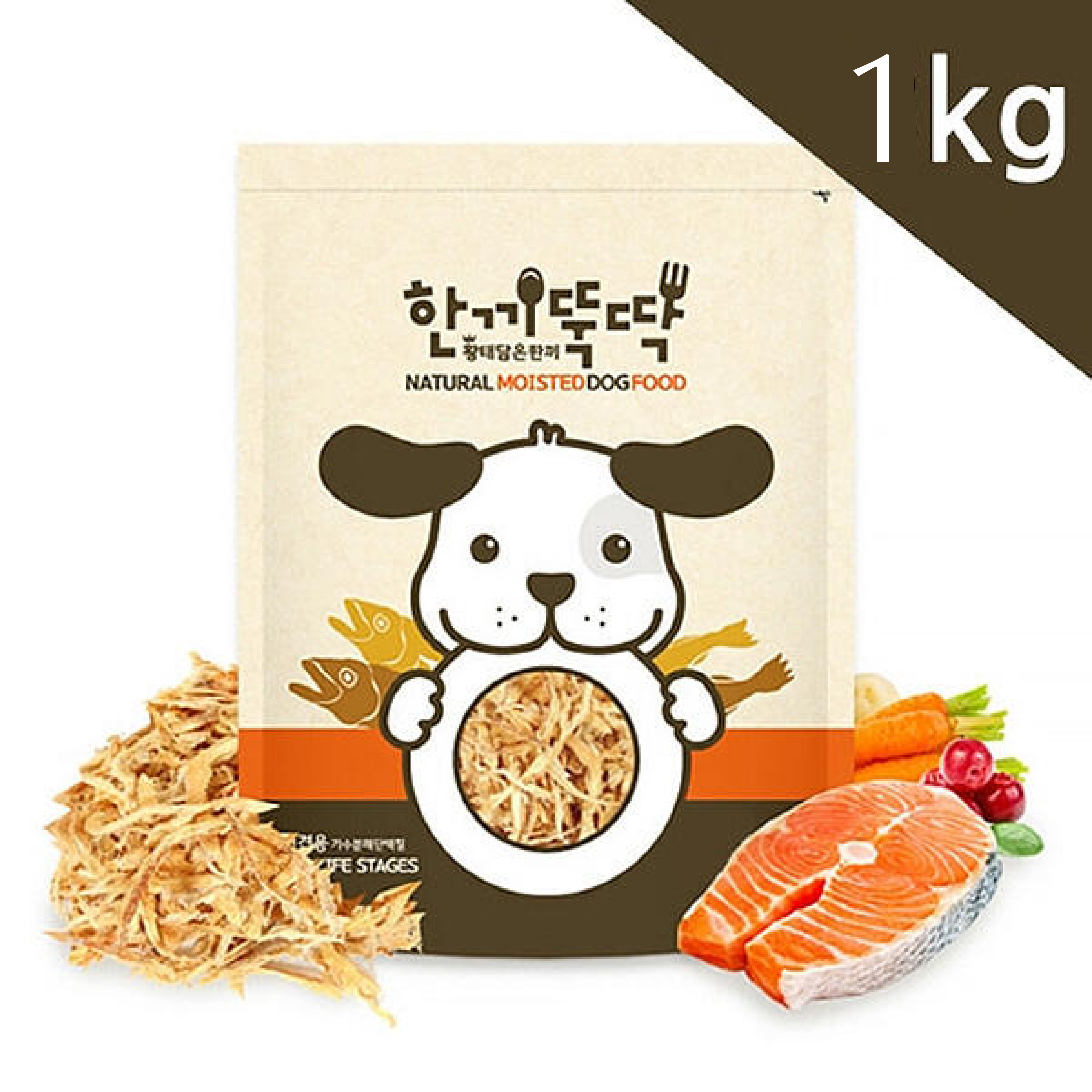 Petoria韓寵 | Just-1-Meal Moist鮮三文魚黃鱈魚粒 1kg