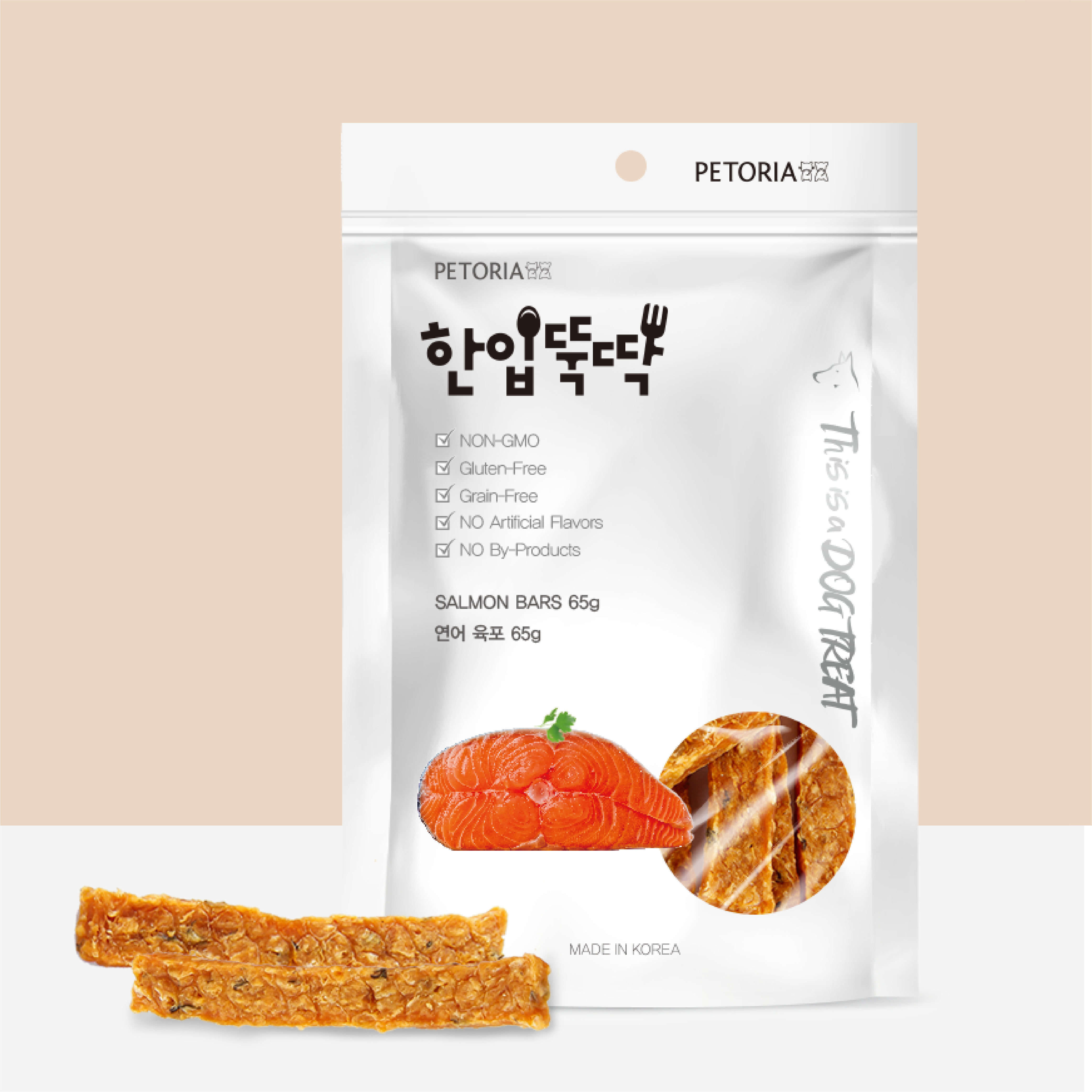 Petoria韓寵 |天然無穀物健康小食三文魚切片 65g