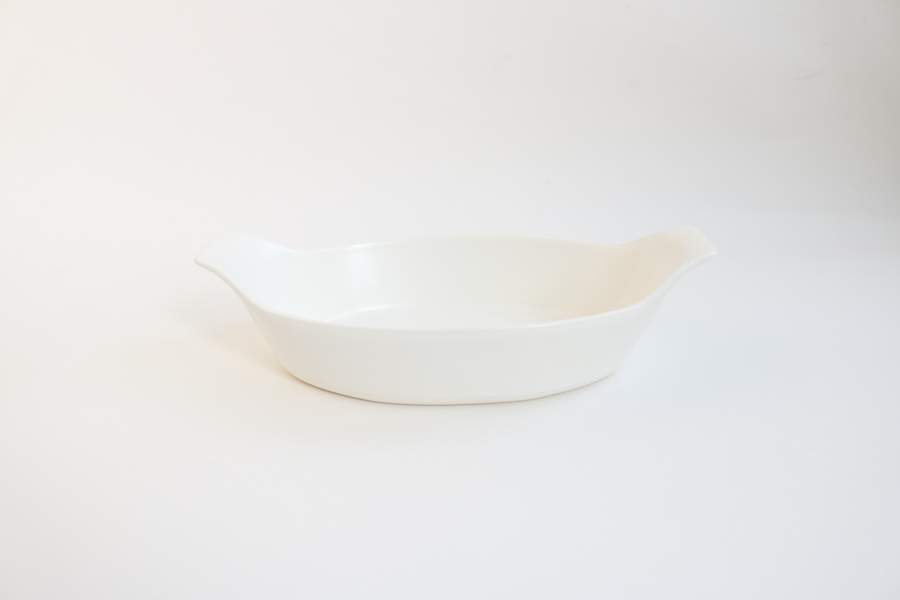 4th-market-radish 橢圓焗烤盤／白