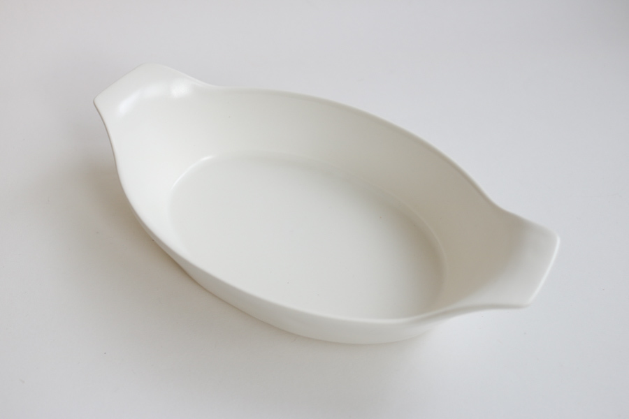 4th-market-radish 橢圓焗烤盤／白