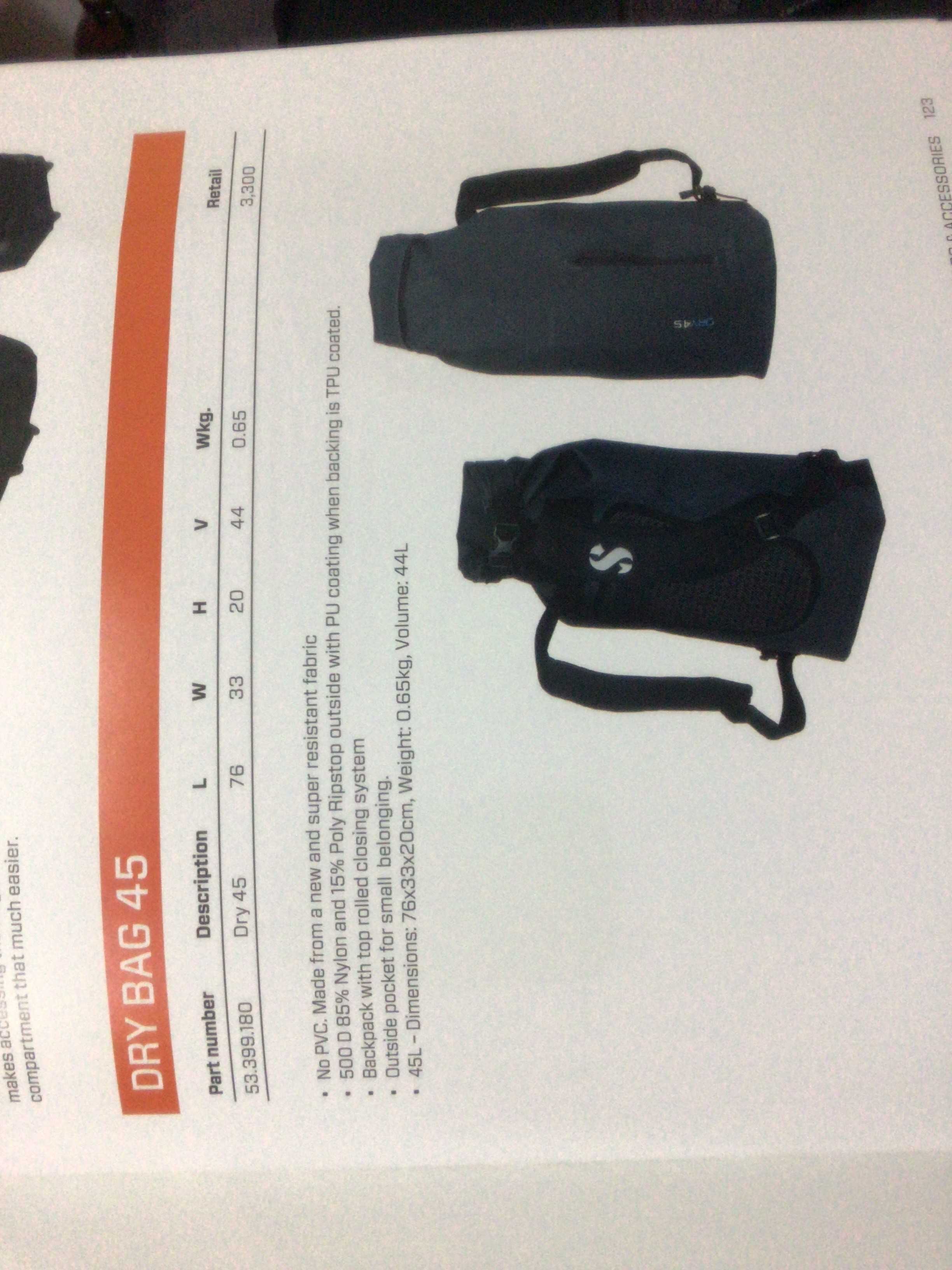 悠潛潛水 Scubapro 防水袋DRY BAG 45 $3600-