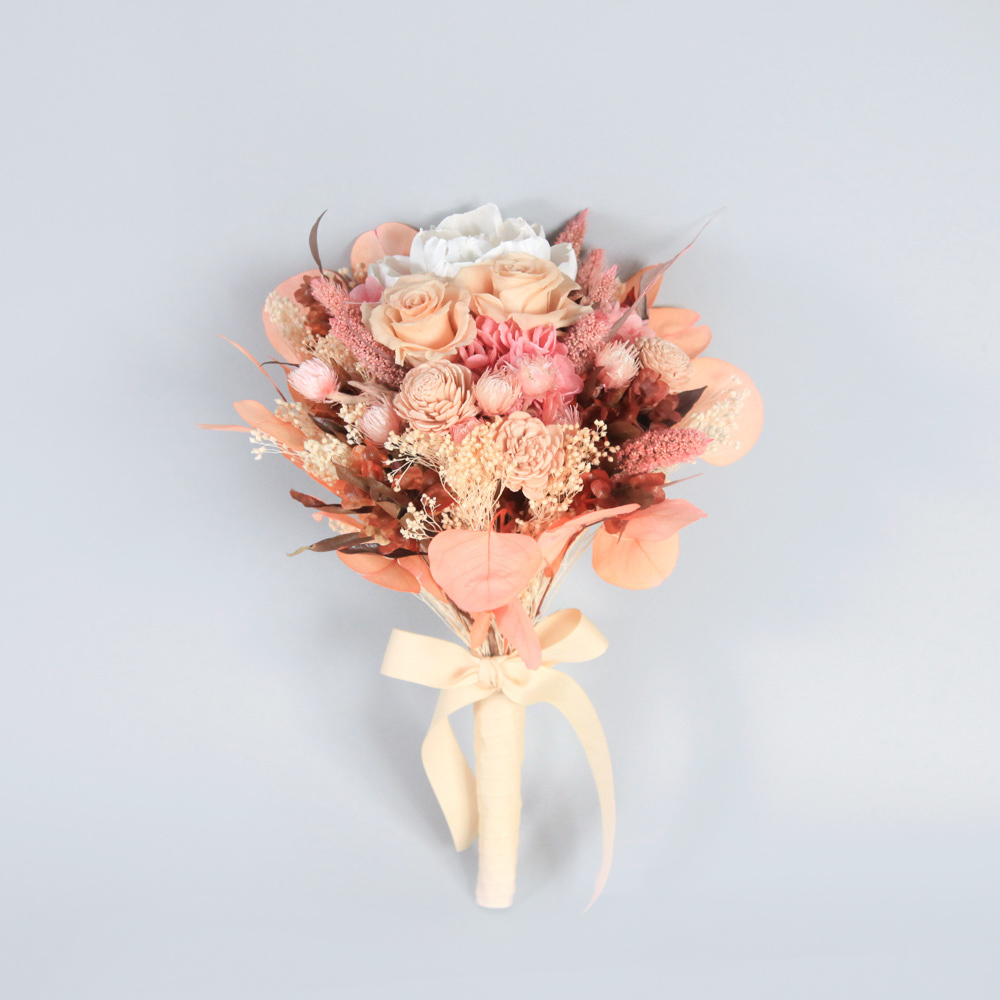 橙沙之味｜新娘捧花