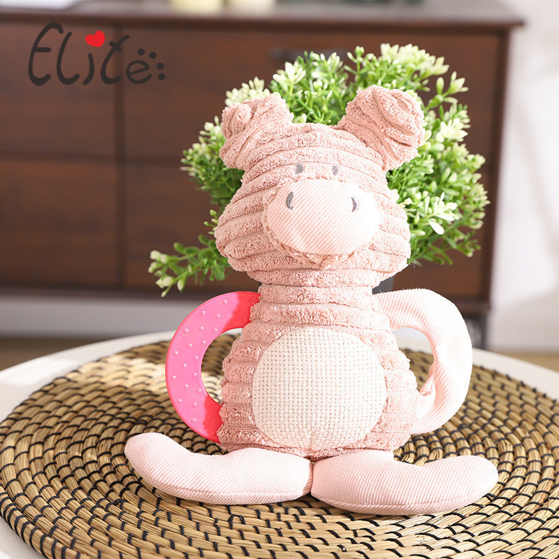 ELITE宠物毛绒割条动物造型啃响玩具