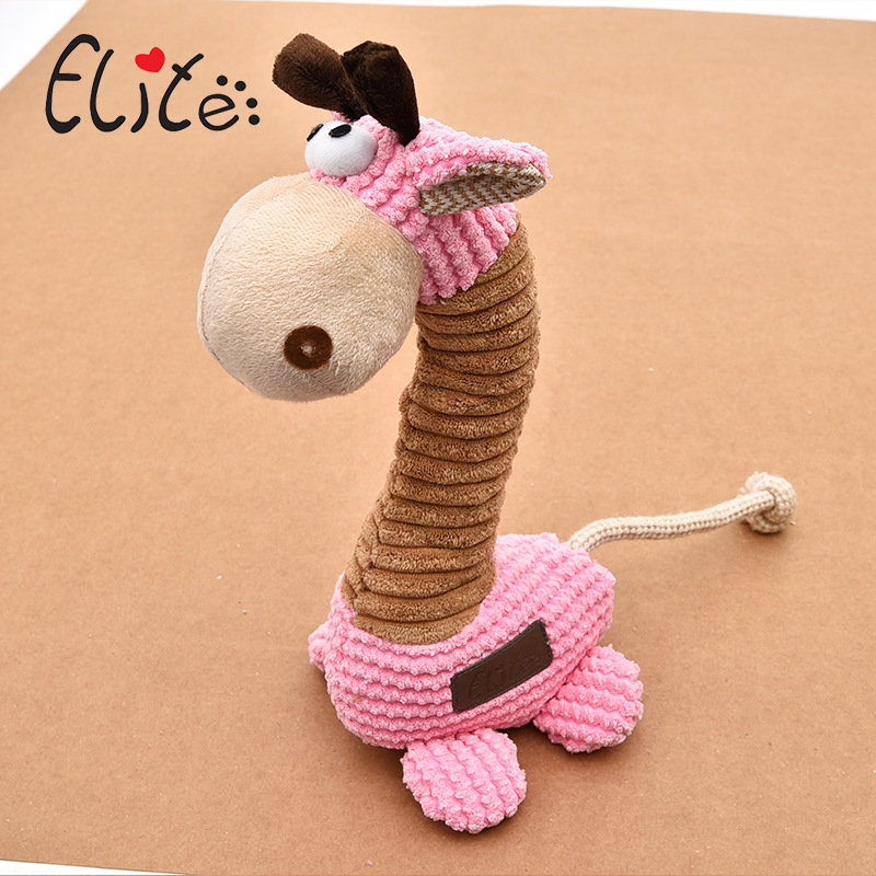 ELITE宠物长颈鹿造型发声玩具