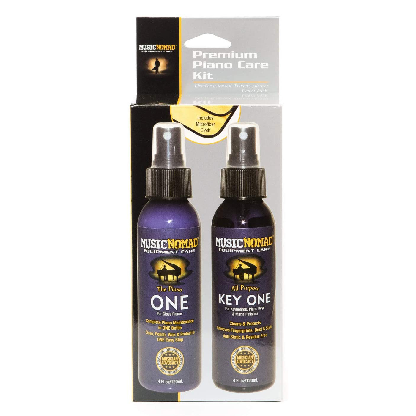 MusicNomad MN132 鋼琴護理大師大師組 3件裝