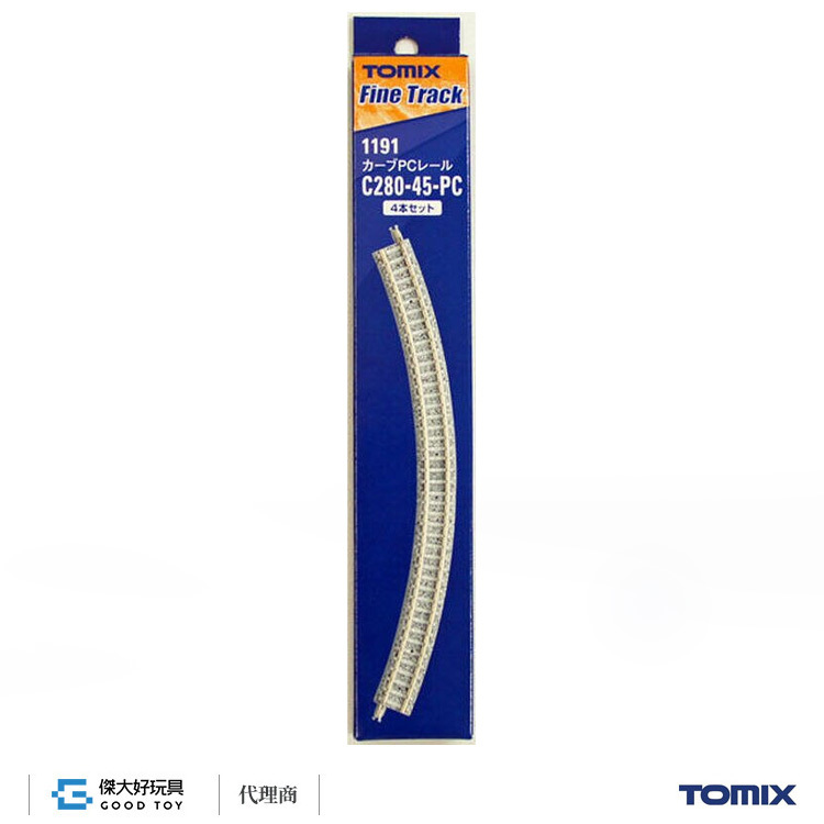 TOMIX 1191 彎軌 C280-45-PC(F) (4入) 水泥枕