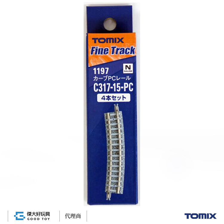 TOMIX 1197 彎軌 C317-15-PC(F) (4入) 水泥枕