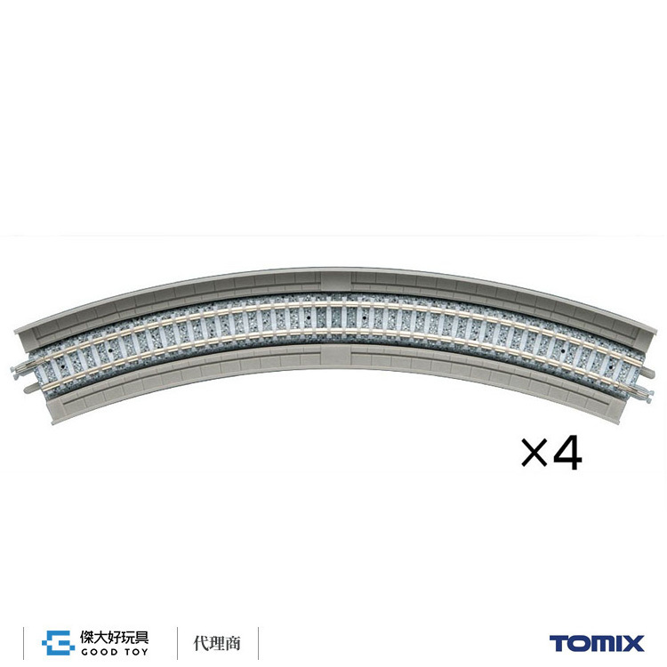 TOMIX 1871 高架橋付PC彎軌 HC280-45-PC(F) (4入) 水泥枕