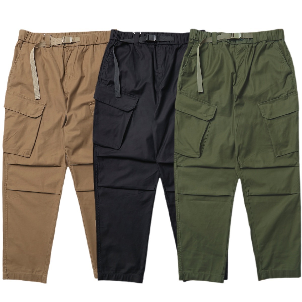 #888 錐形寬鬆六口袋工裝長褲