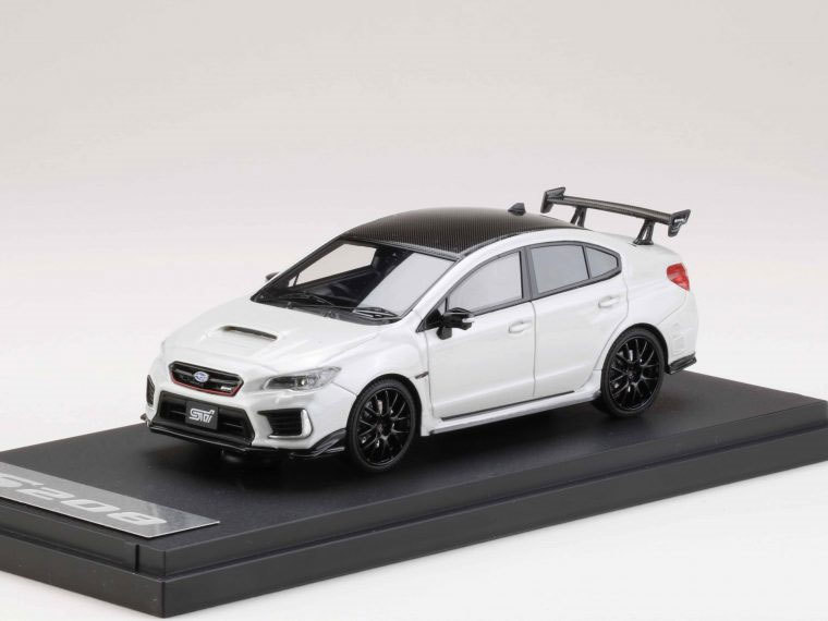 1/43 MARK43 Subaru S208 NBR Challenge Package (Carbon Rear Wing) Crystal White Pearl (PM4390SW)