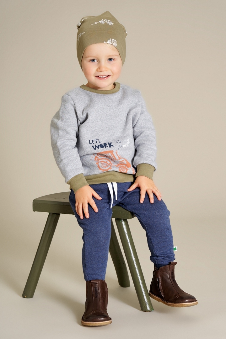 〖 Fred's World 〗深藍抽繩刷毛長褲