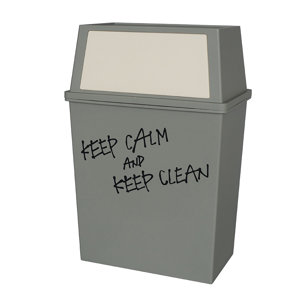 【日本平和】搖蓋霧面垃圾桶/45L/寬版/2色/KEEP系列