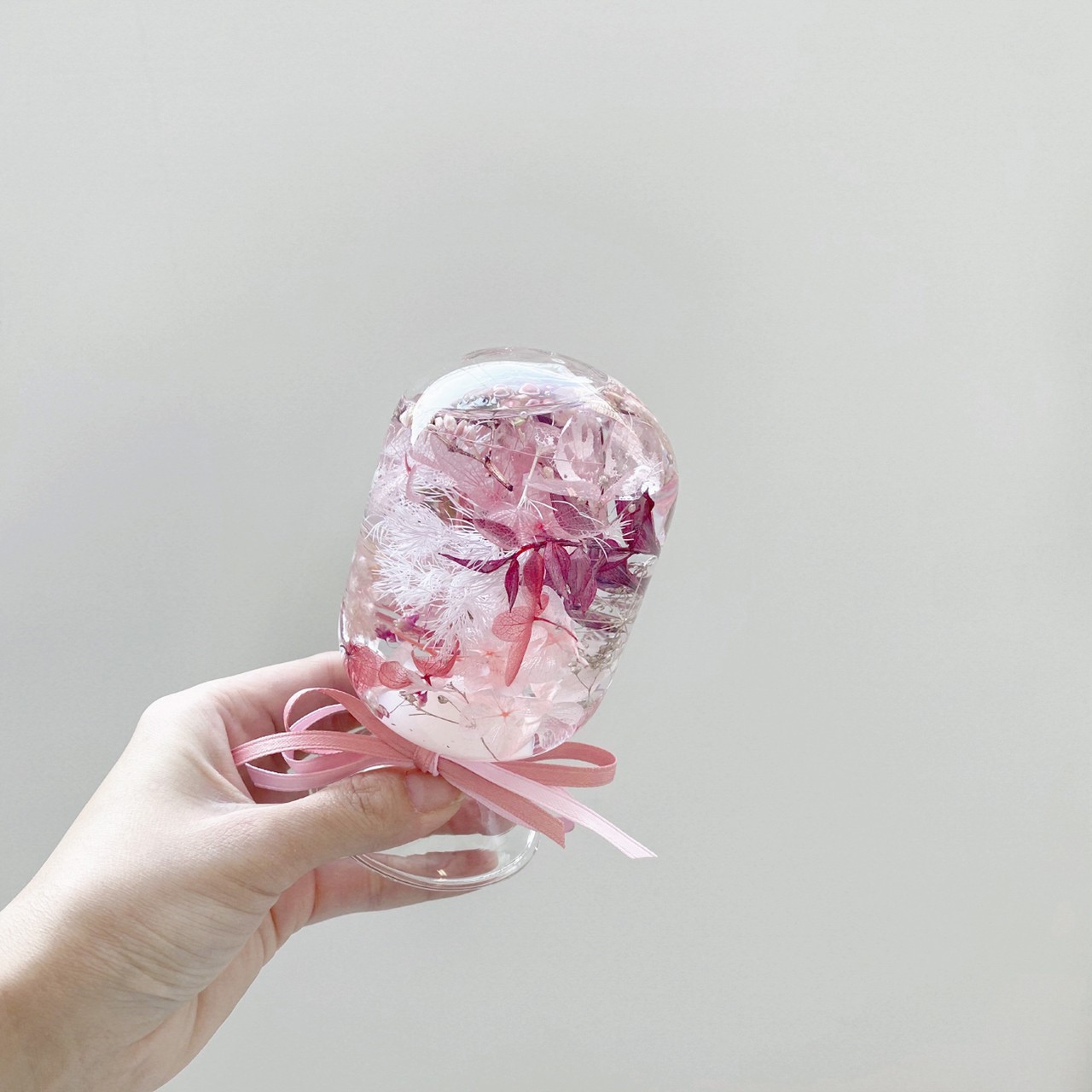 浮游花水晶球-粉