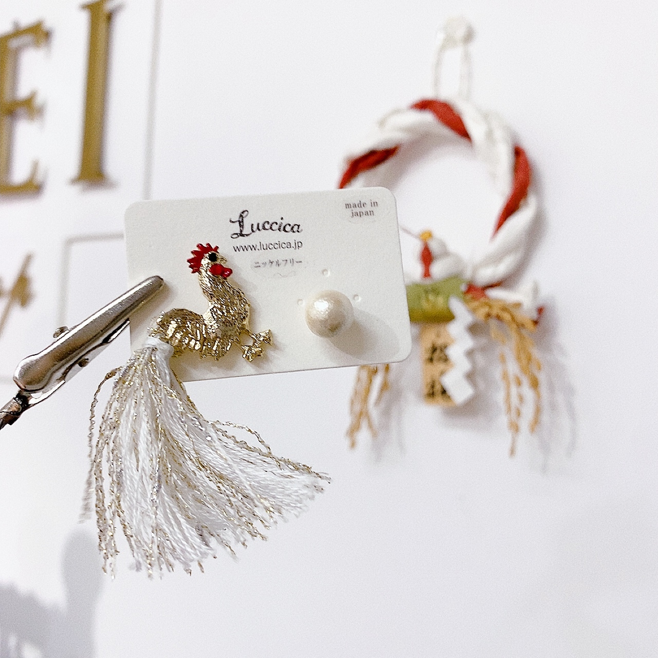 [日本制]Luccica 新春公雞耳環(防敏感)