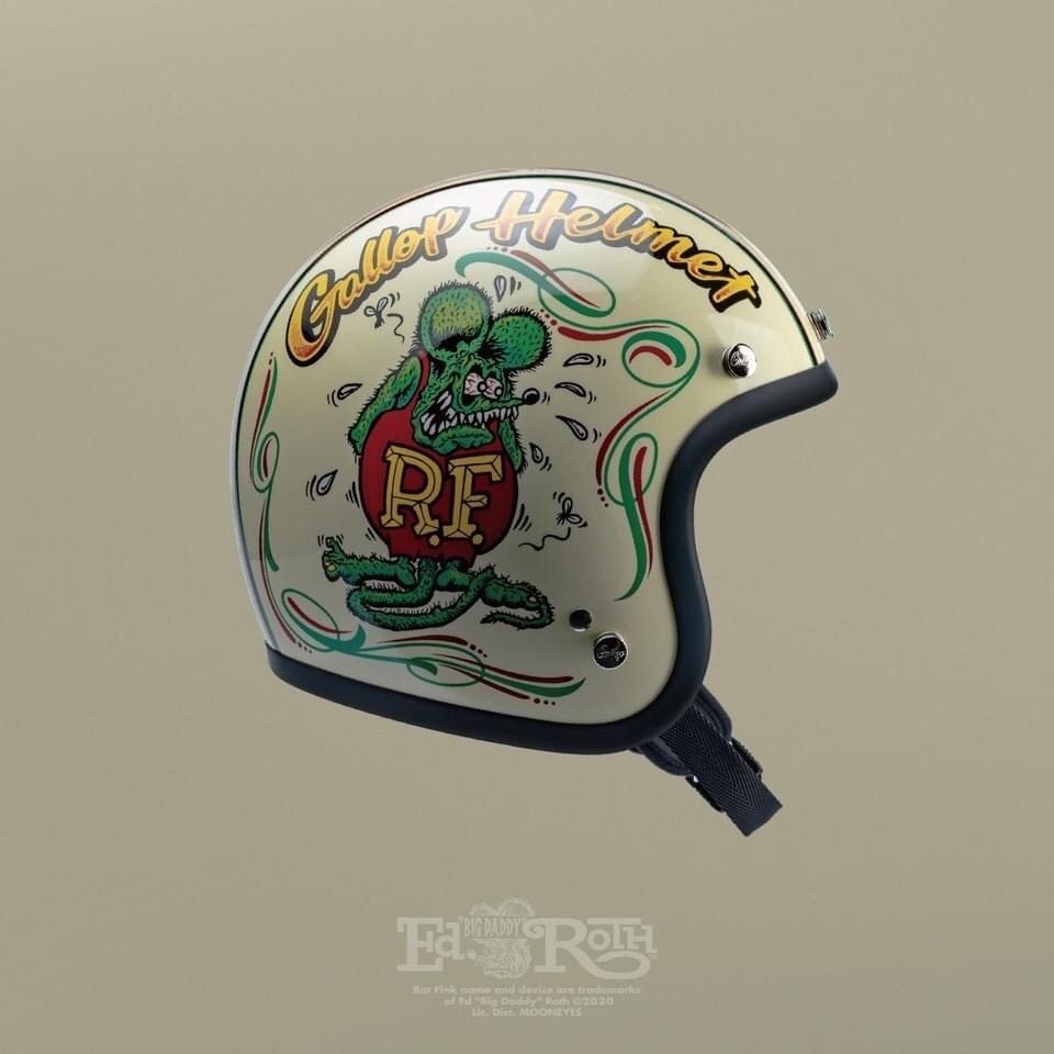 GALLOP Rat Fink 芬克鼠 RF 聯名限定 白色 3/4罩 雙D扣