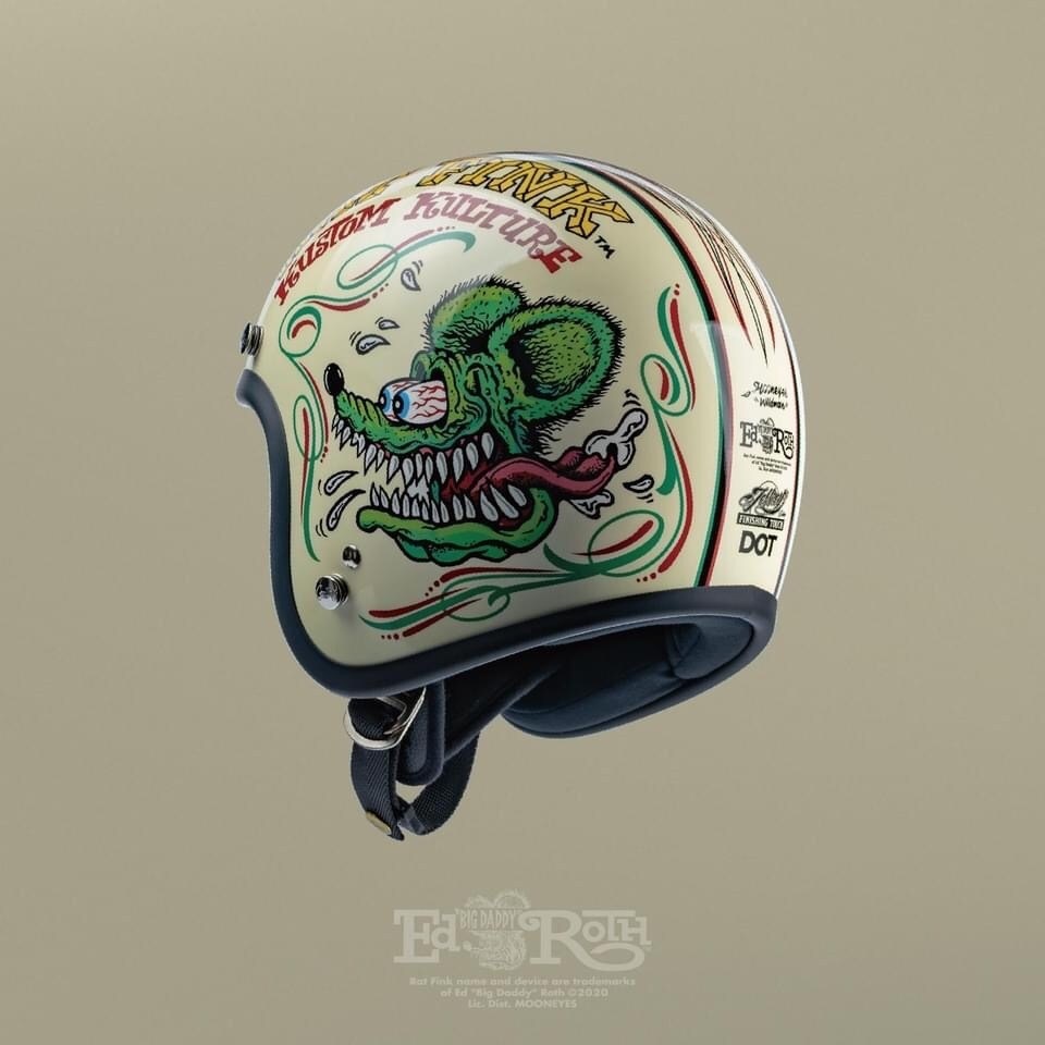 GALLOP Rat Fink 芬克鼠 RF 聯名限定 白色 3/4罩 雙D扣