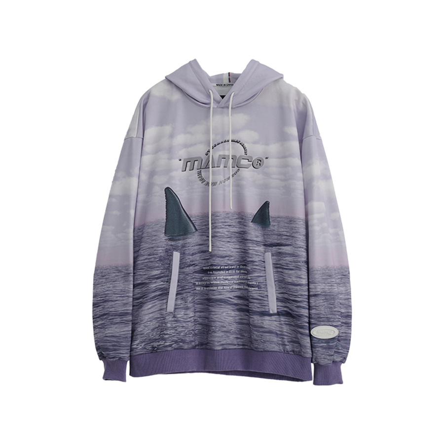 【 MAMC | SHARK STRIKES HOODIE 鯊魚來襲帽TEE 】