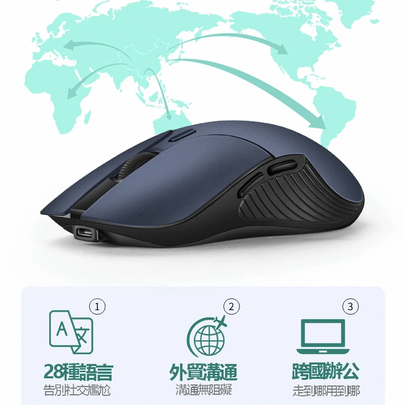 【美國USATISFY AI語音翻譯滑鼠】USATISFY【正品】✔全球No1科大訊飛語音技術支持，準確率高達98% ✔28種語言實時翻譯 ✔智能語音識別！老人家都識用 ✔智能操作電腦，講個口令自動打開相關程序和網站