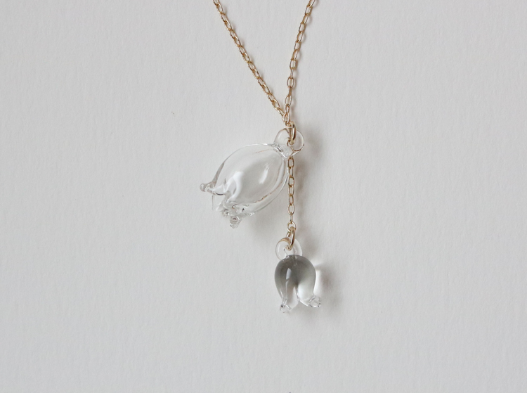 HARIO-LWF-手工玻璃項鍊／百合