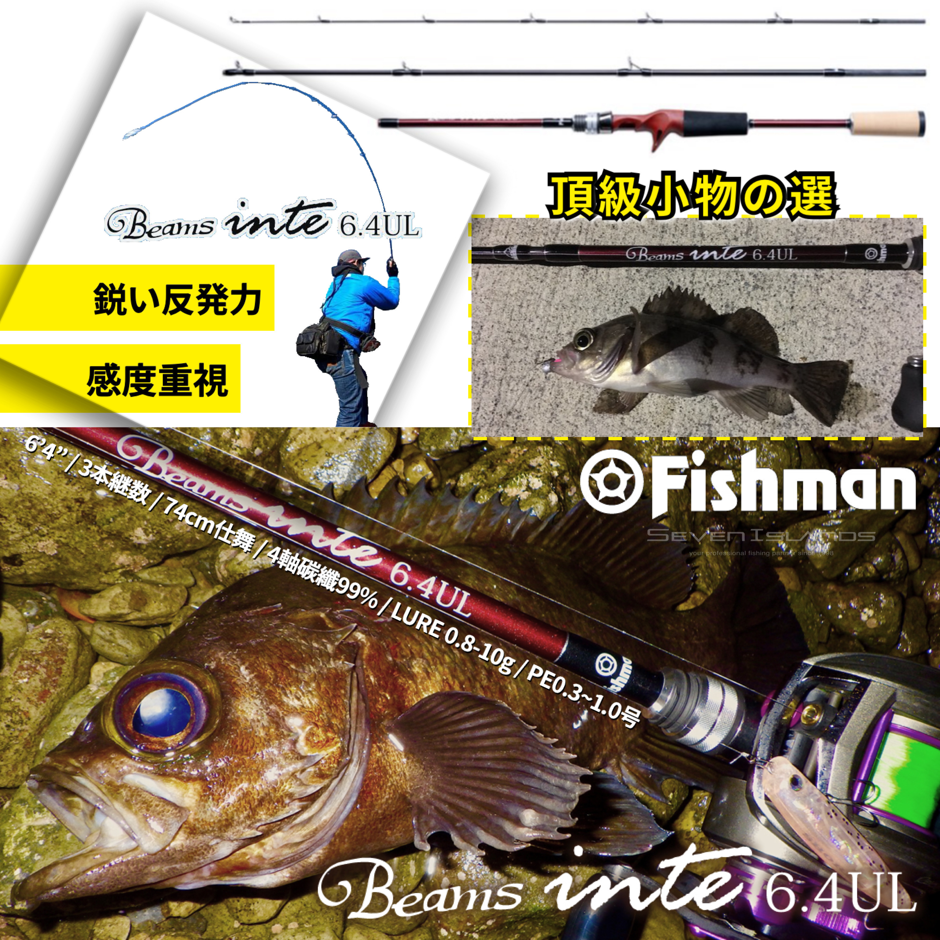 Fishman Beams inte 6.4フィッシュマン ビームスインテ 64 - ロッド