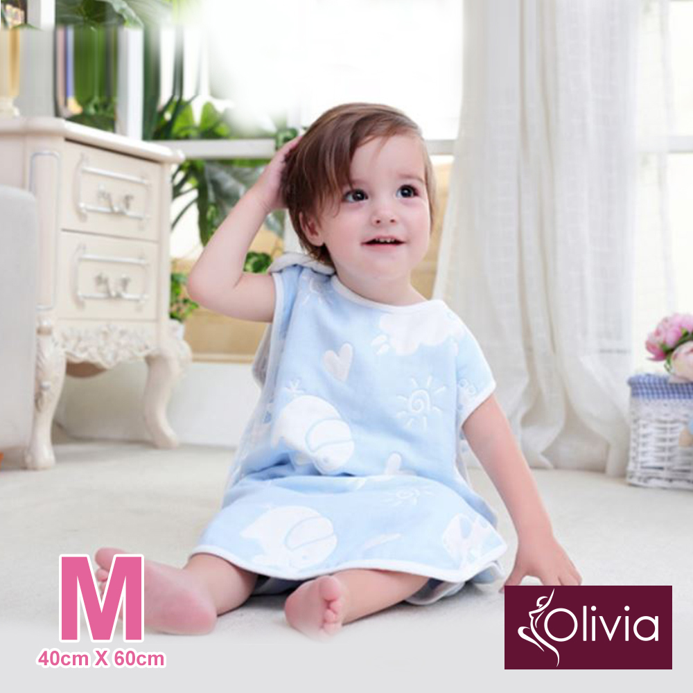 全棉六層紗 寶寶兒童四季防踢被 40X60(M)