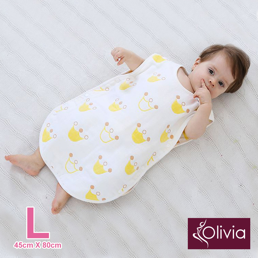 全棉六層紗 寶寶兒童四季防踢被 45X80(L)