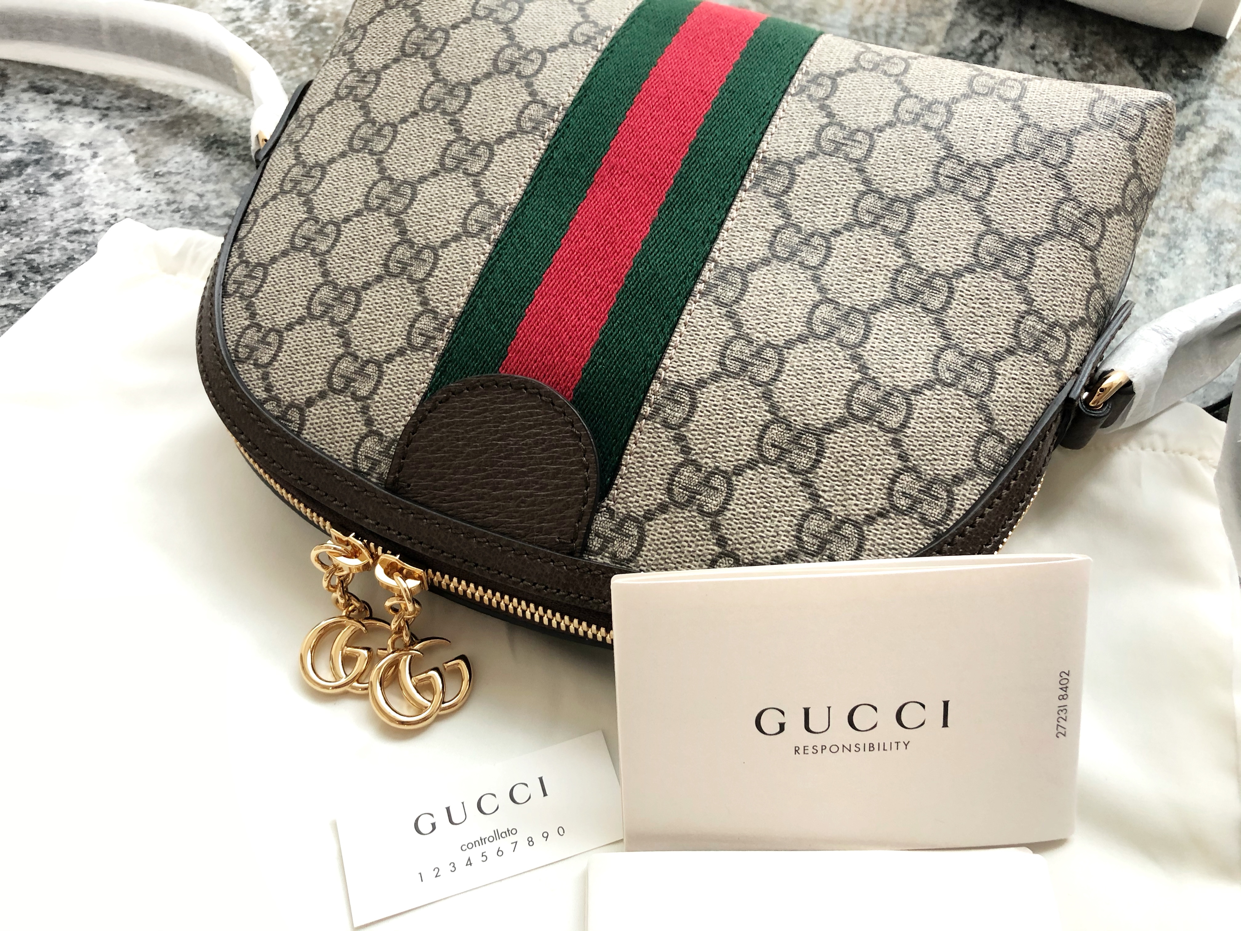 GUCCI Ophidia GG Dome Bag