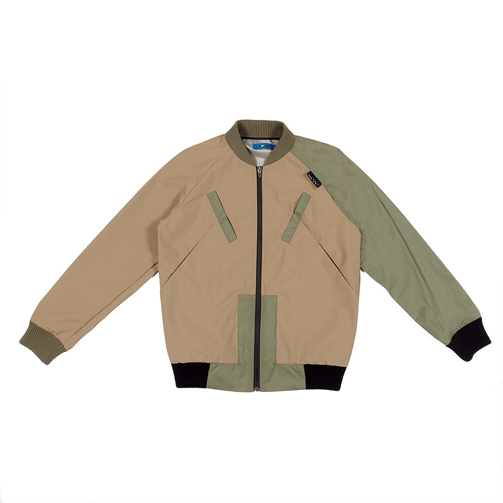 顏文字夾克 - 卡其