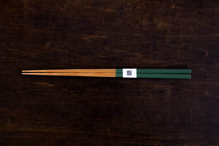 公長齋小菅-筷子 京都古箸22.5cm／綠