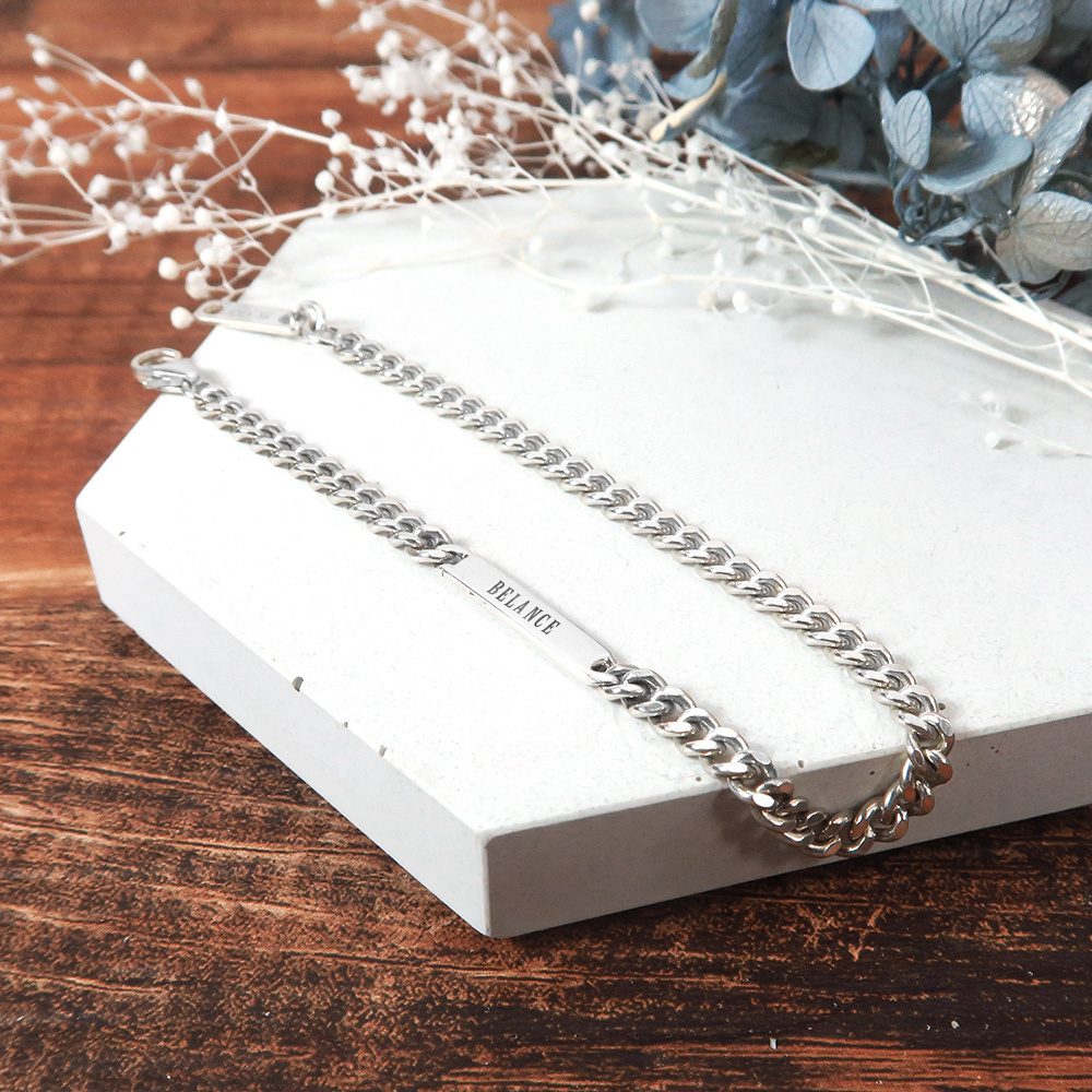 率性繩索刻字手鍊 925純銀客製化刻字手鍊