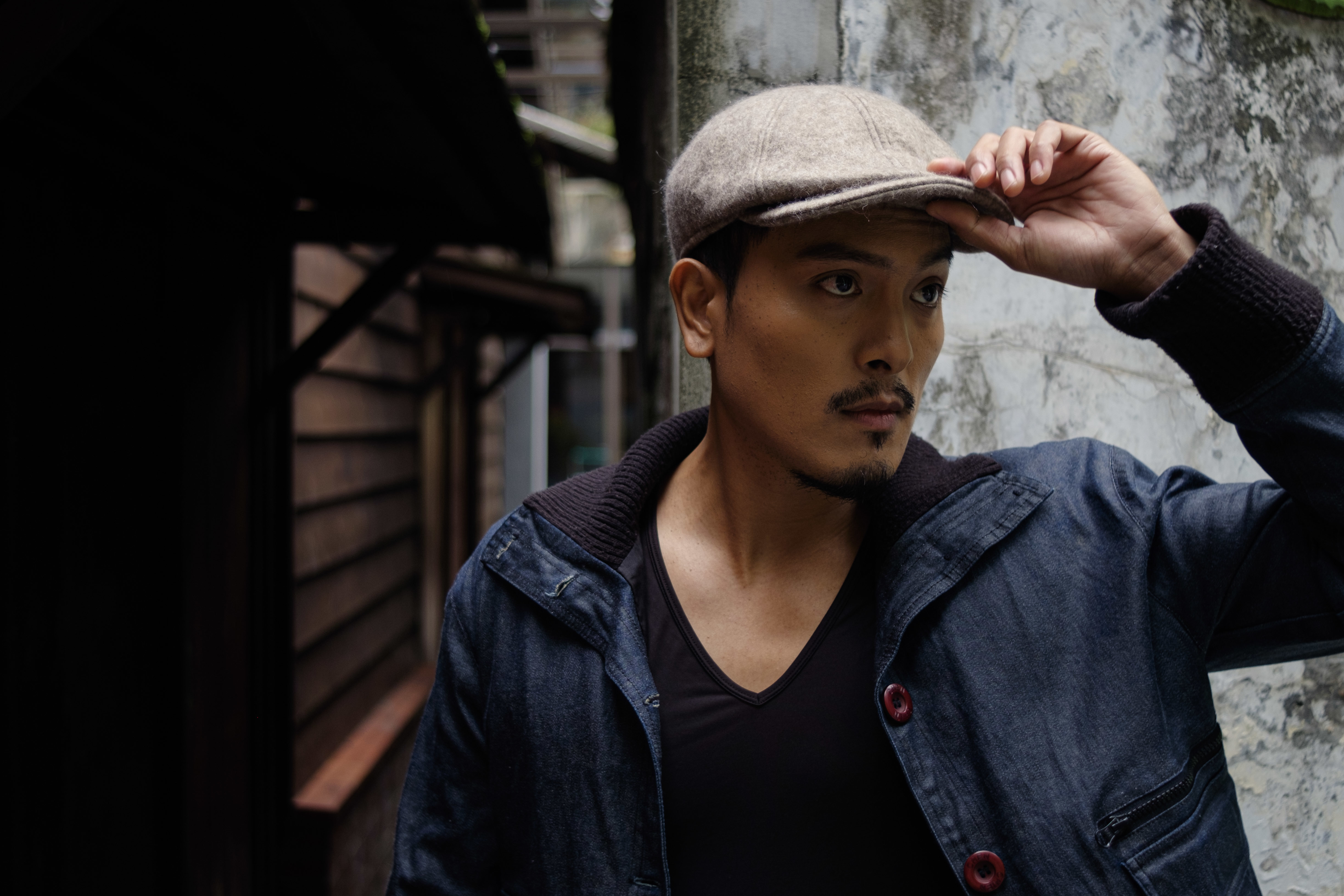 犛牛絨毛氈報童帽｜灰色｜中國藏區