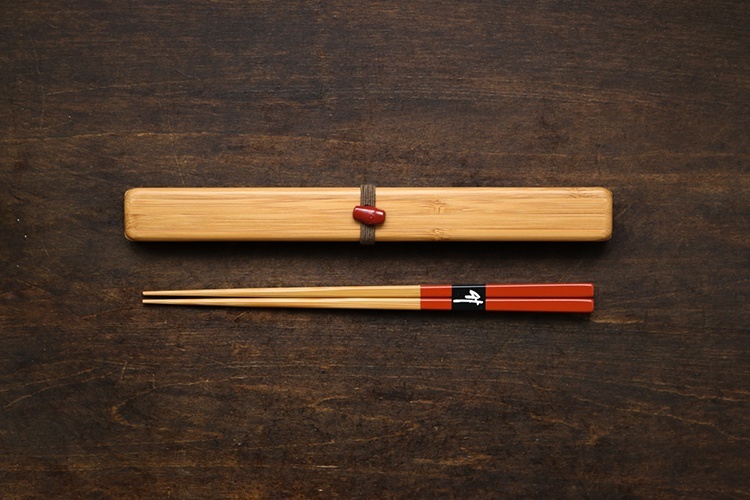 公長齋小菅-積層筷盒古箸筷組S紅