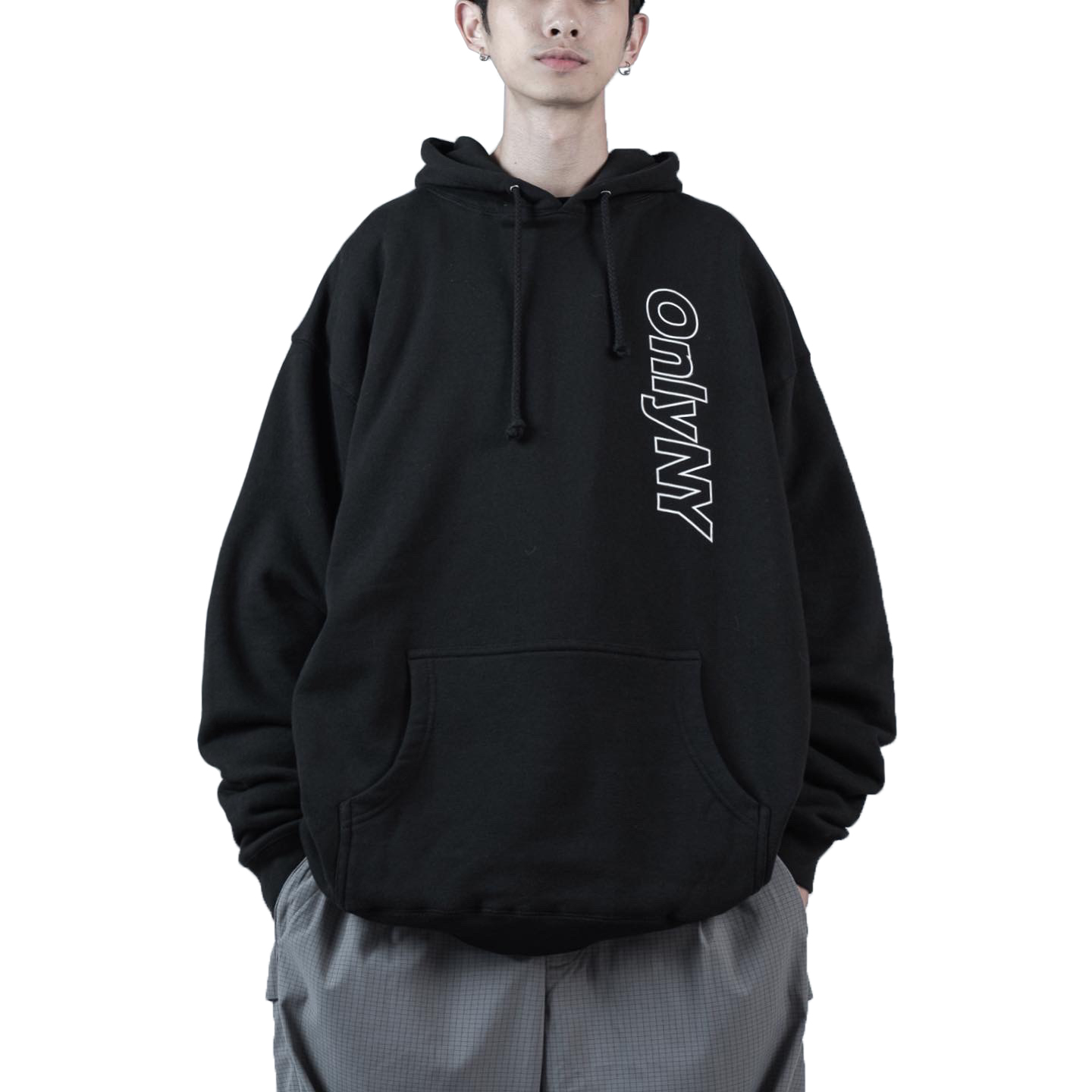 OnlyNY - Core Logo Outline Hoodie - Black